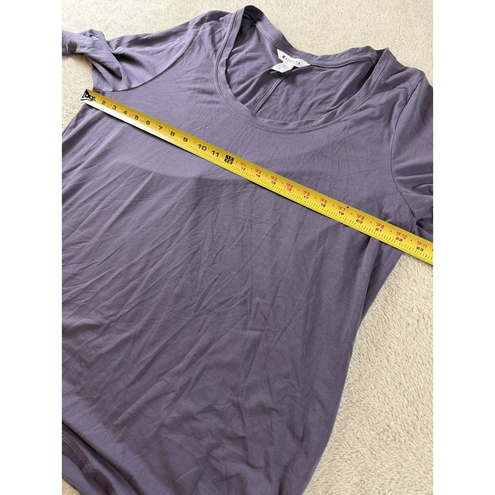 Athleta Stratus II Top Womens XL Dusk Violet Scoop Neck Long Sleeve Workout Gym - Picture 6 of 8